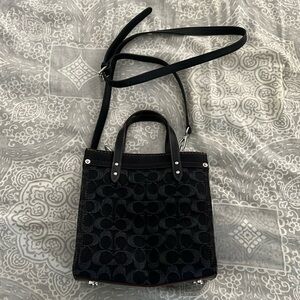 COPY - Coach Tote/ crossbody in signature black denim